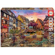 Educa 3000 Parça Fransa Colmar da Kanal Manzarası Puzzle