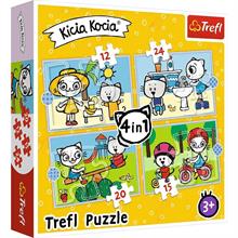 Trefl Çoçuk Puzzle KittyKit Dat 4 lü Puzzle Seti