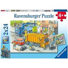 Ravensburger 2x24 Parça Çöp Kamyonu Çocuk Puzzle