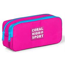 Coral High Sport İki Gözlü Neon Pembe Kalem Çantası