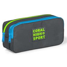Coral High Sport İki Gözlü Gri-Yeşil Kalem Çantası
