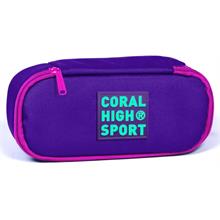 Coral High Sport Mor İç Bölmeli Oval Kalem Çantası