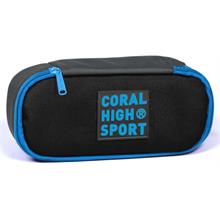 Coral High Sport Siyah Gri İç Bölmeli Oval Kalem Çantası