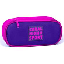 Coral High Sport Mor Pembe İç Bölmeli Oval Kalem Çantası