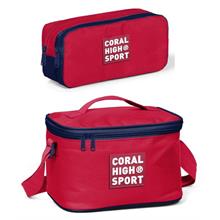 Coral High Sport Kırmızı Lacivert Beslenme ve Kalem Çantası Okul Seti