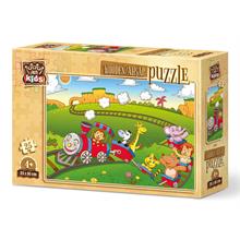 Art Kids Hayvanlar Treni 25 Parça Ahşap Puzzle