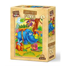 Art Kids Çalışkan Gergedan 16 Parça Ahşap Puzzle