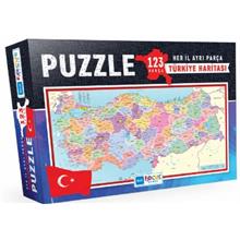 Blue Focus 123 Parça Türkiye Haritası Puzzle(Her il Ayrı Ayrı kesim)