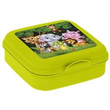 Herevin Hayvanlar Desenli Sandviç/Beslenme Kutusu - Yeşil