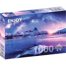 Enjoy 1000 Parça Norveç Lofoten Adası Üzerinde Samanyolu Puzzle