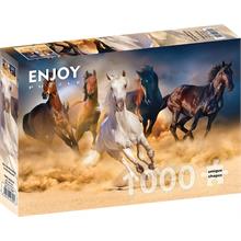 Enjoy 1000 Parça Çöl de Koşan Atlar Puzzle