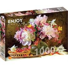 Enjoy 1000 Parça Vazoda Çiçekler ve Meyveler Puzzle