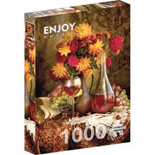 Enjoy 1000 Parça Şarap ve Yıldız Çiçekleri Puzzle