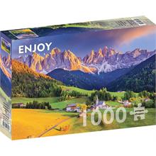 Enjoy Puzzle 1000 Parça - İtalya Dolomit Dağlarında Kilise