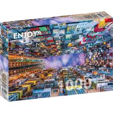Enjoy 1000 Parça Renkli Apartman - Hong Kong Puzzle