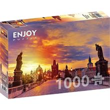 Enjoy 1000 Parça Gün Batımında Charles Köprüsü, Prag Puzzle