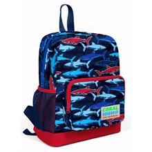 Coral High Mavi-Kırmızı Köpekbalığı Baskılı Anaokul ve İlkokul 1.Sınıf Okul Çantası - Erkek çocuk
