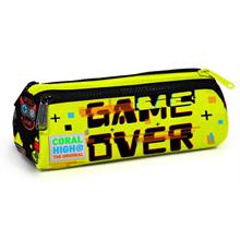 Coral High Game Over Baskılı Üç Bölmeli Kalem Çantası -Erkek Çocuk