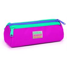 Coral High Pembe Üç Bölmeli Kalem Çantası -Kız Çocuk