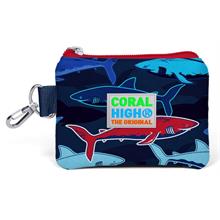 Coral High Köpekbalığı Baskılı Bozuk Para Çantası - Erkek Çocuk