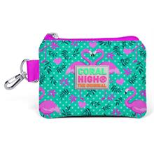 Coral High Yeşil Flamingo Desenli Bozuk Para Çantası - Kız Çocuk