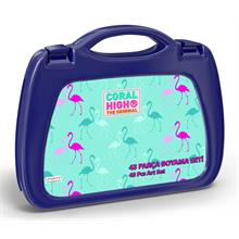 Coral High Flamingolar Baskılı Boyama Seti (43 Parça) - Kız Çocuk