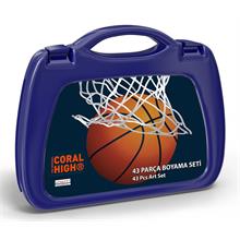 Coral High Basketbol Baskılı Boyama Seti (43 Parça) - Erkek Çocuk