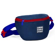 Coral High Sport Lacivert-Kırmızı İki Bölmeli Bel Çantası
