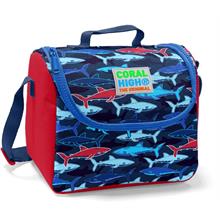 Coral High Mavi-Kırmızı Köpekbalığı Baskılı Termoslu Beslenme Çantası - Erkek Çocuk