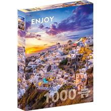 Enjoy Puzzle Santorini Üzerinde Gün Batımı - 1000 Parça Puzzle