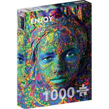 Enjoy 1000 Parça Woman with Color Art Makeup Puzzle