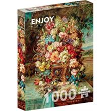 Enjoy 1000 Parça Çiçekler Mavi ile Natürmort Puzzle