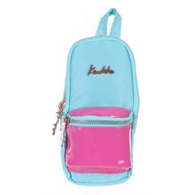 Kaukko Leather Junior Bag Turkuaz-Pembe Kalem Çantası - Rugan