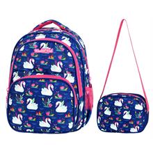 Waddell Bag Lacivert Kuğu İlkokul Çantası ve Beslenme Seti - Kız Çocuk - Okul Sırt Çantası