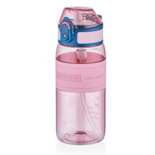 Uzspace 440 ml Pembe Pipetli Tritan Çocuk Okul Su Matarası