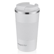 Vagonlife 510 ml Paslanmaz Çelik Beyaz Mug - Çelik Kahve Kupası Termos