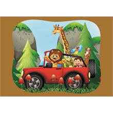 CarettaPuzzle® Aslan Ve Arkadaşları Safaride 96 Parça Eğitici Çocuk Puzzle