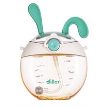 Diller 330 ml Askılı Kırılmaz Tritan Tavşan Şekilli Beyaz Çocuk Matarası