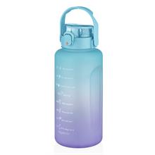 Vagonlife 2500 ml Mega Boy Renkli Motivasyon Matara - Turkuaz - Taşıma Askılı Pipetli ve Pipetsiz