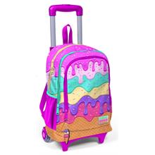 Coral High Işıklı Tekerlekli Dondurma Çekçek Okul ve Seyahat Çantası Kız Çocuk Rengarenk