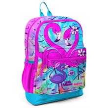 Coral High Mavi Pembe Flamingo İlkokul ve Günlük Sırt Çantası - Kız Çocuk - USB Soketli