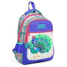 Coral High Kız Çocuk İlkokul ve Ortaokul Sırt Çantası - Yeşil Tavuskuşu