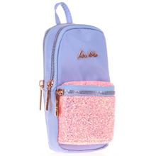 Kaukko Bright Floral Mavi Taşlı Junior Bag Çanta Şekilli Kalem Çantası