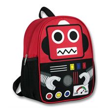 Cennec Siyah Kırmızı Robot Erkek Çocuk Anaokulu Okul Sırt Çantası