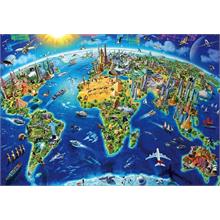 Educa 1000 Parçalık Dünya Sembolleri Haritası Minyatür Puzzle