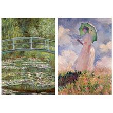 Educa 2x1000 Parçalık Nilüfer Gölü ve Şemsiyeli Kadın Puzzle - Claude Monet