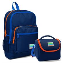 Coral High Erkek Çocuk İlkokul Okul Sırt Çantası ve Beslenme Çanta Seti - Lacivert Mavi