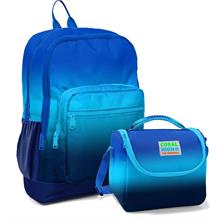 Coral High Erkek Çocuk İlkokul Okul Sırt Çantası ve Beslenme Çanta Seti - Lacivert Mavi Gradyan