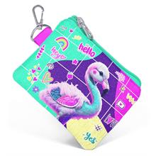 Coral High Pembe Su Yeşili Flamingo Bozuk Para Çantası - Kız Çocuk