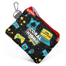 Coral High Siyah Mavi Gamer Bozuk Para Cüzdanı - Erkek Çocuk